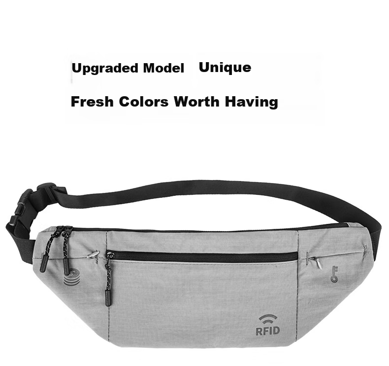 Zhanshuniao RFID | Anti-Theft Waist Bag for Travel, European Tour Invisible Crossbody Bag, Lightweight Phone And Key Holder 10