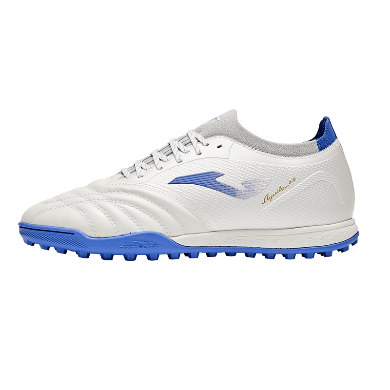 JOMA Aguila 2.0 Kangaroo Leather Soccer Shoes TF Turf Studs White Blue Size 40.5