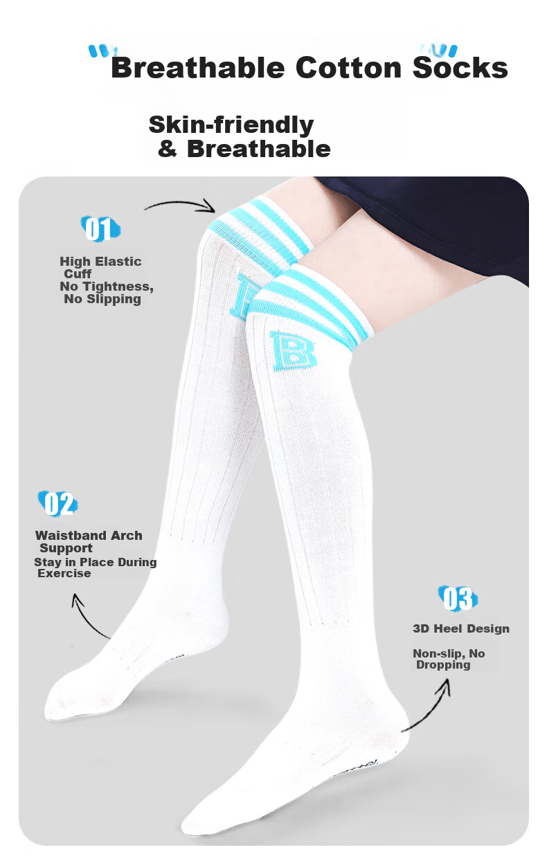 Barbie Children's Soccer Socks Spring And Autumn Boys Cotton Long Sports Socks Girls Over-Knee Basketball Socks Student Mid-Calf Socks 3