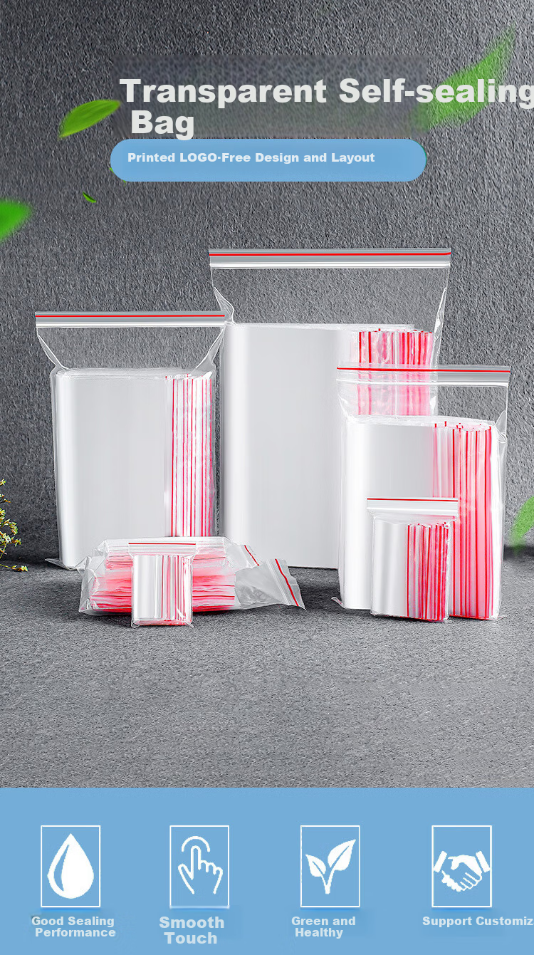 Dengbi Food-Grade PE Self-Sealing Bags [Thickened 10 Microns], No. 1, 5*7cm/500 Pieces, Waterproof Transparent Sealing Bags with Zipper 2
