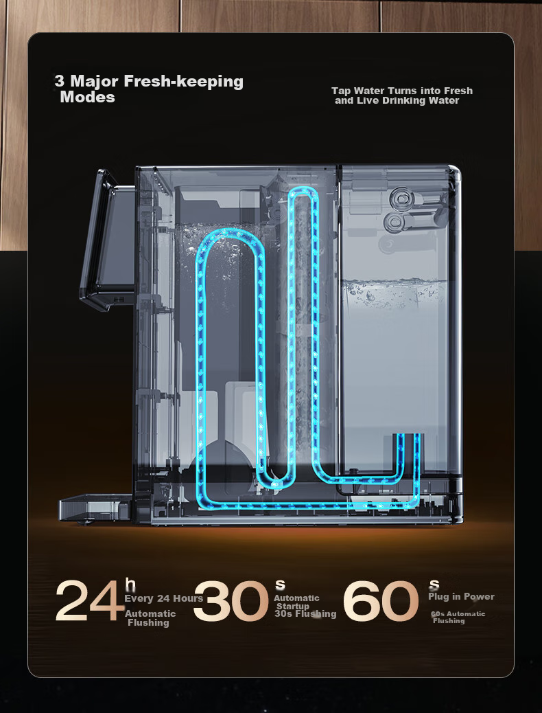 AUX Desktop Drinking Water Purifier with Heating And UV Sterilization, Direct Drinking Machine, 200G Fresh Hot Water Instant Dispenser for Home Use, RO Reverse Osmosis Filtration Water Purifier All-In Machine V16 2