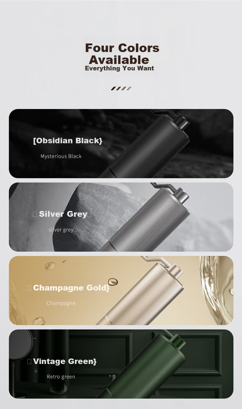 CLITON Hand-Crank Coffee Grinder, Portable Manual Coffee Grinder, Automatic Grinding Machine for Coffee Beans 8