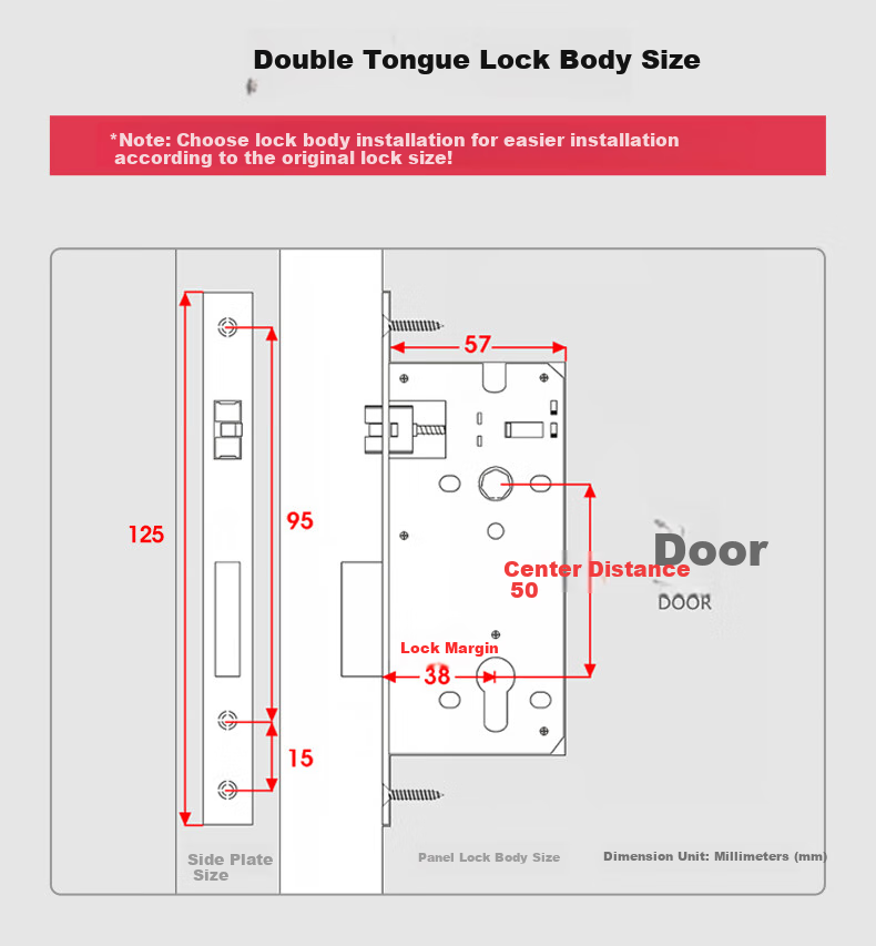 Fly.Globe Stainless Steel Door Lock, Interior Bedroom Door Lock, Anti-Theft Lock, Door Handle, AH66 4