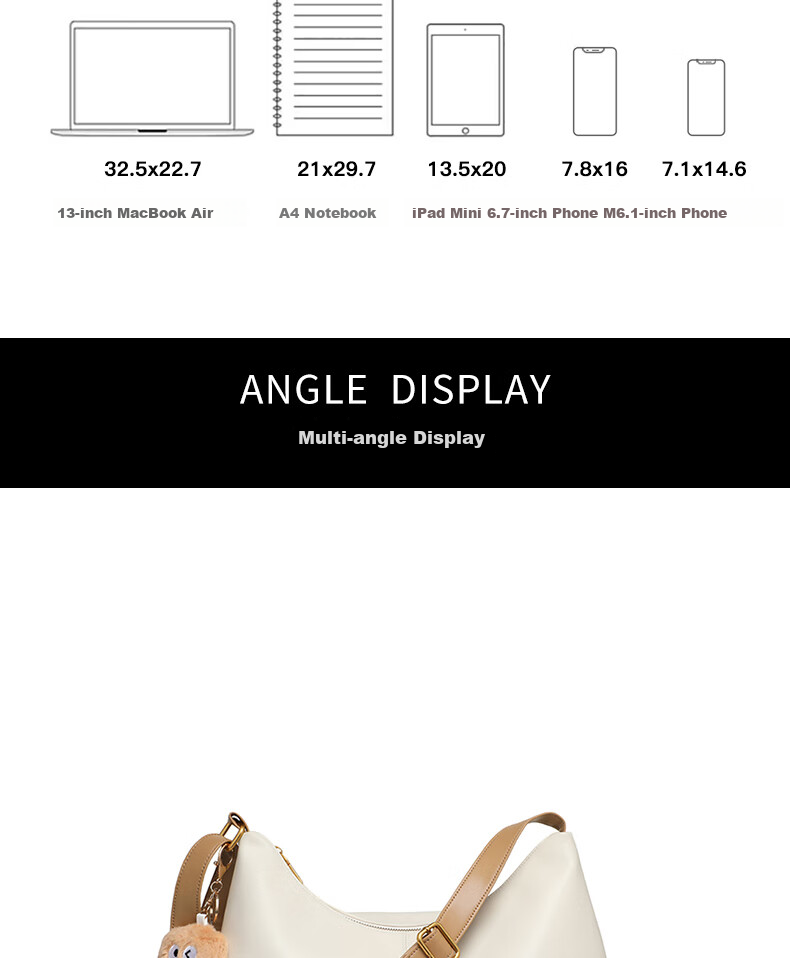 C.BANNER Leather Handbag, Women's Shoulder Crossbody Bag, Light Luxury Versatile Underarm Bag, Birthday Mother's Day Gift, Practical Present for Mom 8