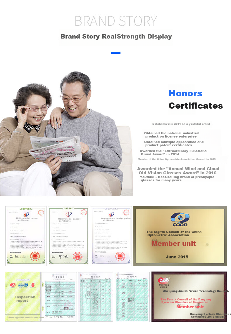Nianqingtai Anti-Blue Light Reading Glasses, High-Definition Presbyopic Glasses for Elderly Men And Seniors, Imported Reading Glasses, N1032+350 Degrees 1