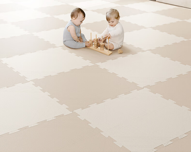 BG-BABYGO Baby Patchwork Crawling Mat Children's Floor Mat XPE Thickened Non-Toxic Odorless Infant Green Core 3
