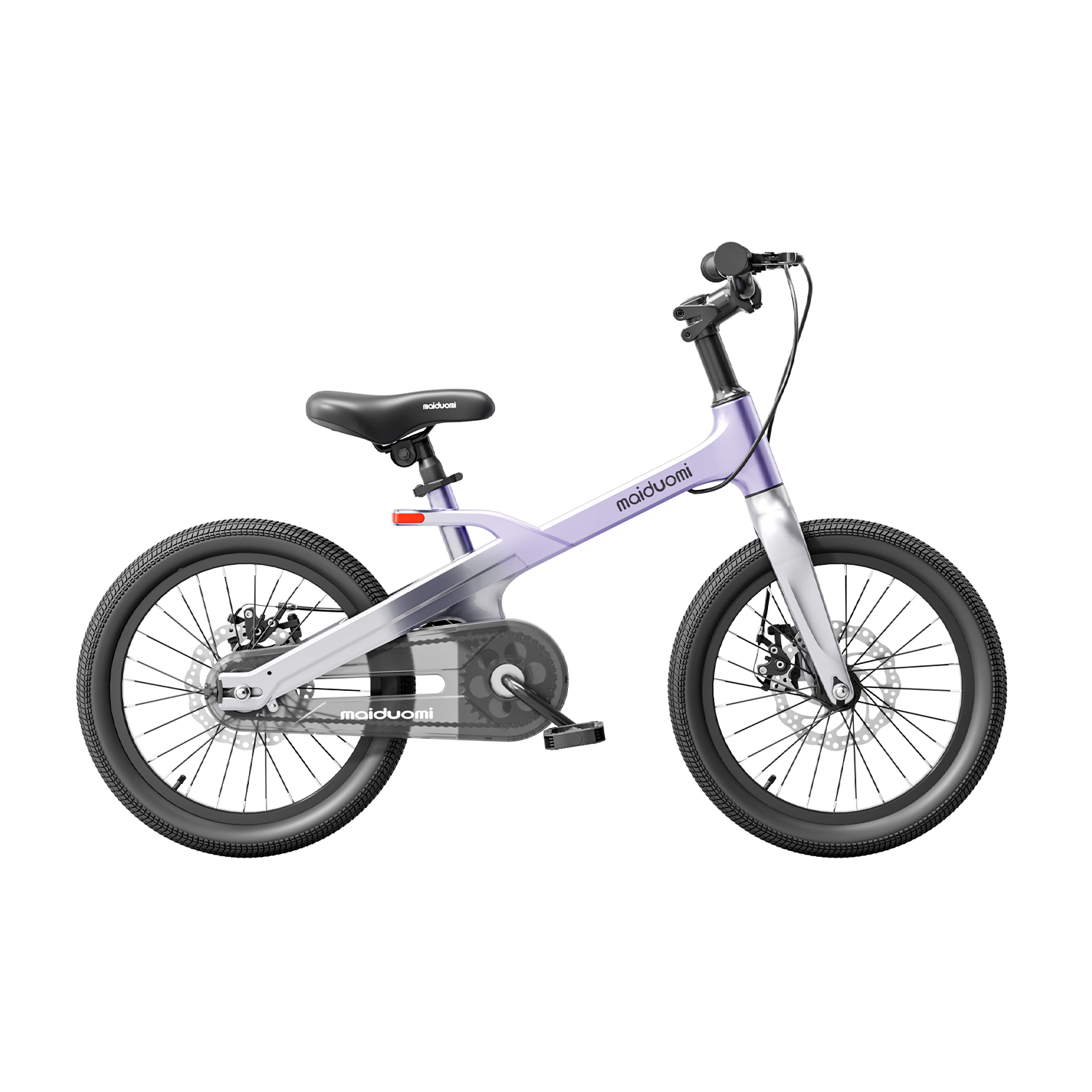 Maidomi Children's Bicycle 3-6-12 Years Old Student Disc Brake Magnesium Alloy Lightweight Training Wheels Mountain Bike Gradient Purple 14 Inch