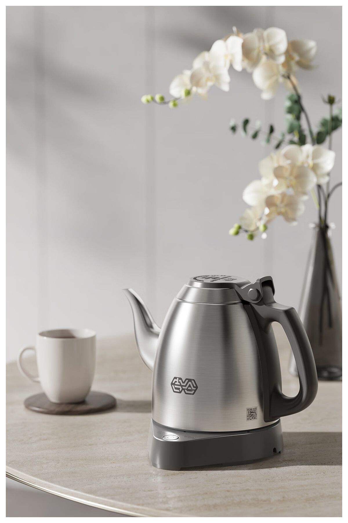 K·KOU Electric Kettle Household Food Grade 304 Stainless Steel Water Boiler No Probe Constant Temperature Electric Kettle Tea Pot 1L TA011 Stainless Steel Matte Finish 8