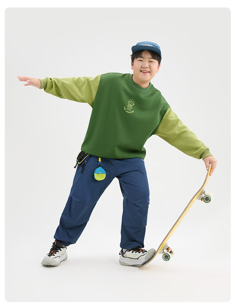 Little Pig Tony Boys' Pullover Sweatshirt Kids' Sports Sweatshirt Spring and Autumn Casual Sweatshirt Youth Skin-Friendly Breathable 2025 New Arrival 7