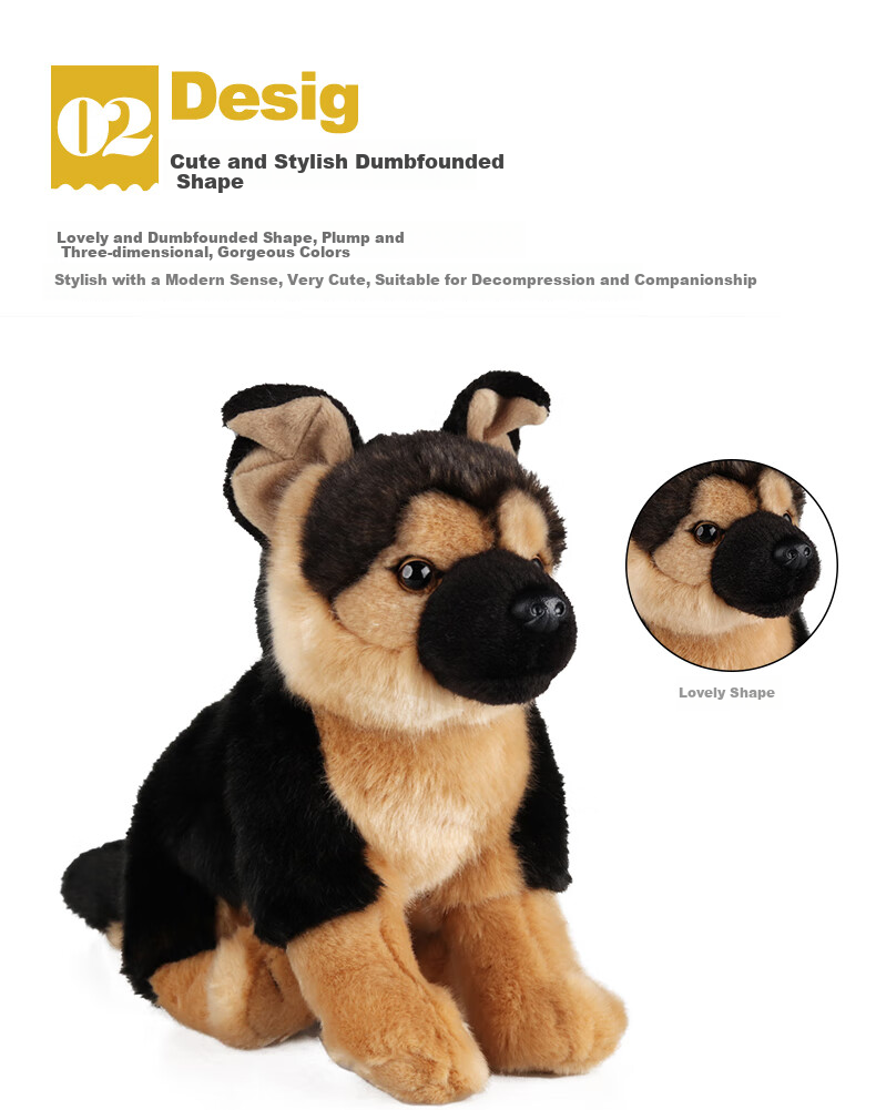 AI CAN China National Geographic Pet Plush Doll Pillow, Husky Second Generation, Birthday Gift for Boys And Girls 7