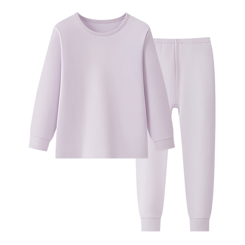 Hengyuanxiang Children's Autumn Underwear Set for Girls, Pure Cotton Thermal Underwear for Older Kids, Thin Warm Base Layer for Students in Autum