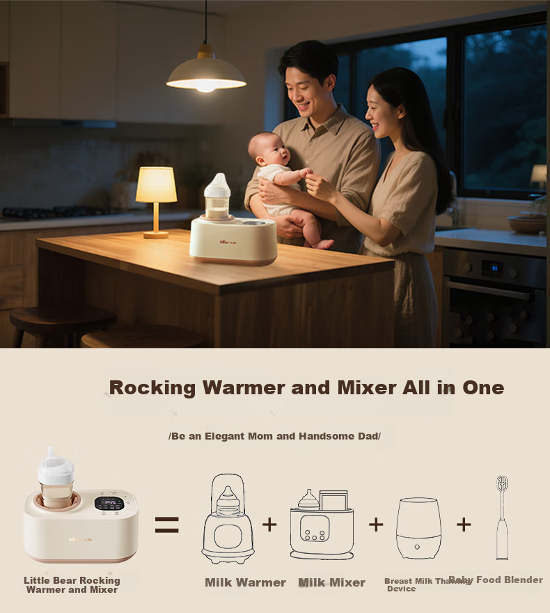 Bear Milk Shaker And Warmer, All-In Baby Automatic No-Water Milk Heating/Insulation/Defrosting Four-In J02E7 2