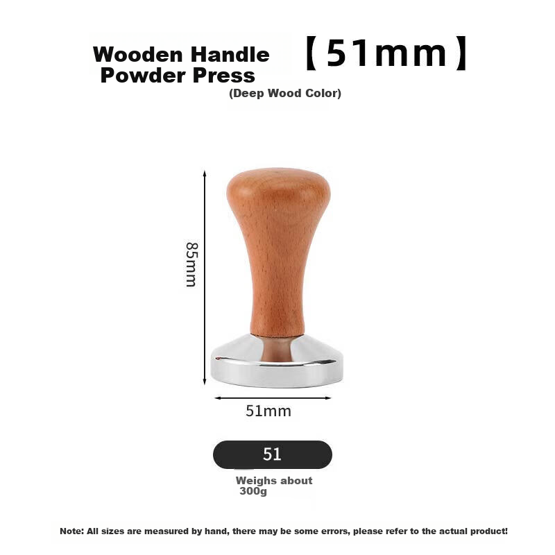 YIJUKE (YIJUKE) [51mm] Wooden Handle Coffee Tamper, Coffee Grinding Tool, Coffee Accessory, Coffee Machine Handle Tamper