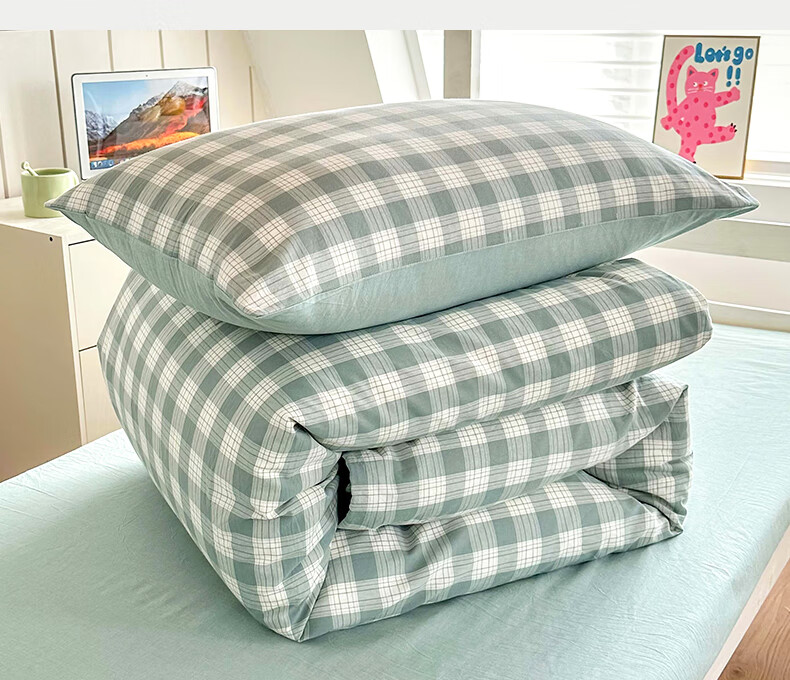 Grace 10A Antibacterial Class A Skin-Friendly Three-Piece Set, Rice Bedding for Student Dormitory, Bed Sheet, Pillowcase, Duvet Cover, 150*200cm 11