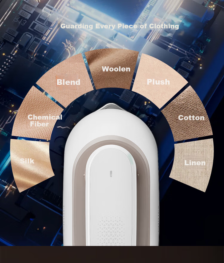 PHILIPS Desktop Space-Saving Iron, Handheld Home Small Garment Steamer, Maximum Steam Output 84g/min, 1L Bean-Shaped Iron STE0950/70, Peach Steam Bag 10