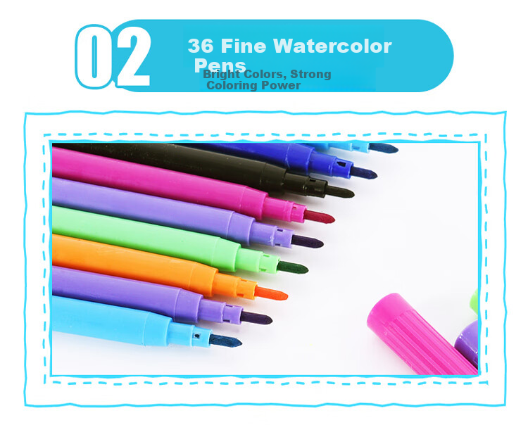 Ledi Children's Drawing Set for Boys And Girls, Educational Toys for Ages 3-6, Crayons And Watercolor Pens, Art Supplies, Birthday Gift 11