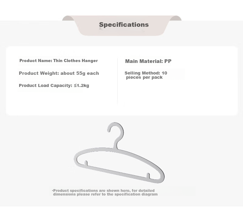 Fanyejia Simple Non-Marking Hangers, 10 Pack, Space-Saving Home Use, Non-Slip Clothes Hangers, Dual-Use for Students' Dormitory, Suitable for Wet And Dry Clothes 6