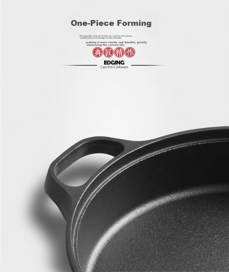 Dianjiang Cast Iron Skillet, 30cm Thick, Uncoated Iron Griddle Pan, Suitable for Pancakes, Eggs, Dumplings, And Steak 7