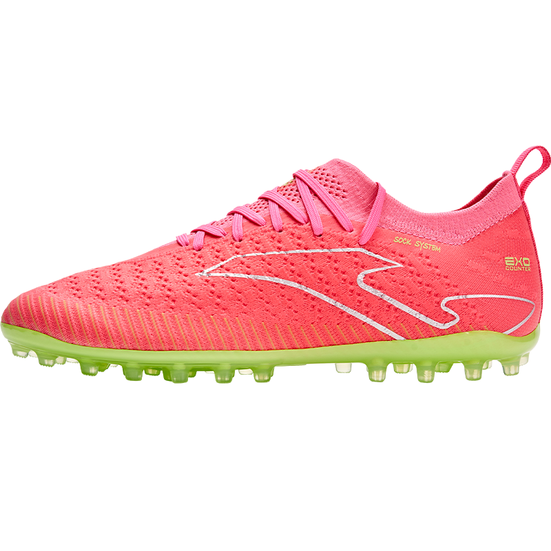 JOMA Thunder Sock Football Shoes MG Short Studs Non-Slip Wear-Resistant Lightweight Speed Training Match Shoes Rose Red Size 43