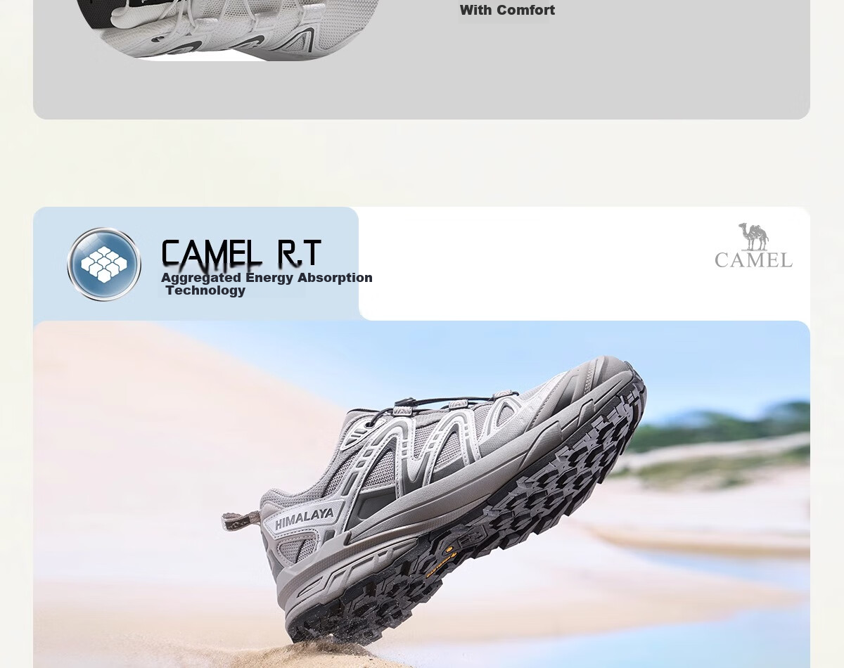 CAMEL Wang Junkai's Same Style CAMEL Kunlun Mountain 3rd Generation Hiking Shoes for Men And Women, Non-Slip Outdoor Sports Climbing Shoes for Mogan Mountai 9