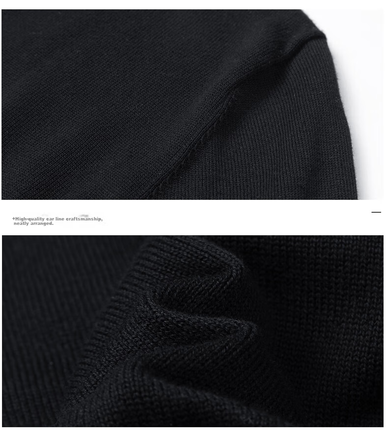 Jeanswest Men's Sweater, Autumn And Winter Fleece-Lined Thick Casual Turtleneck Warm Base Layer, Simple Knit Pullover for Me 22