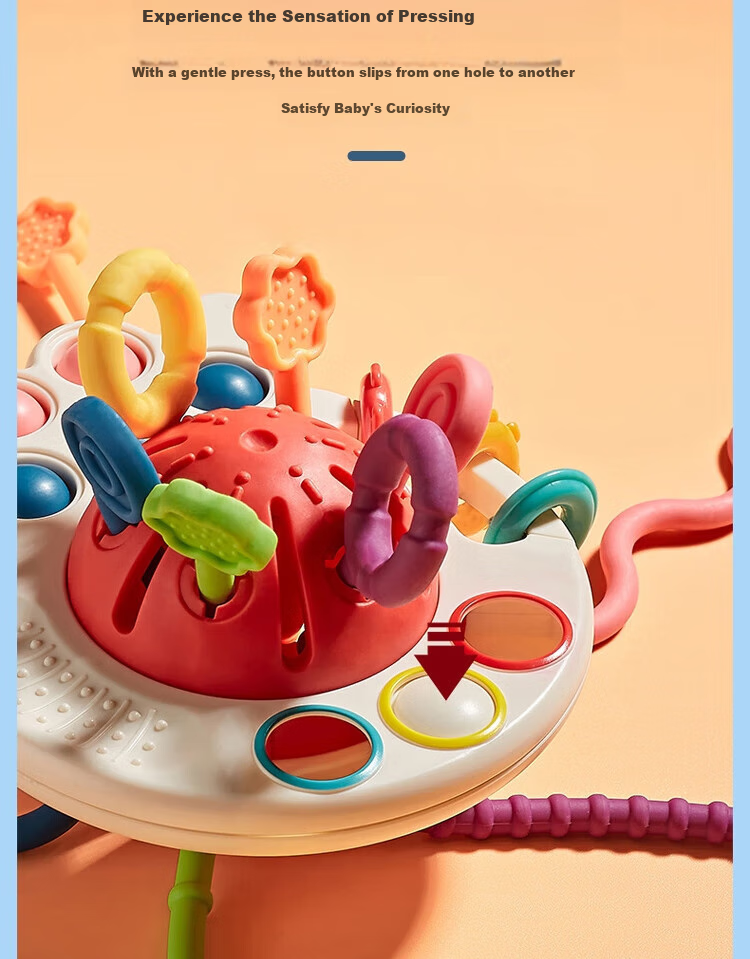 COOKSS Baby High Chair Toy 0-1 Year Old Infant Suction Cup Spinning Rattle Educational Early Learning Toy for 6+ Months 7
