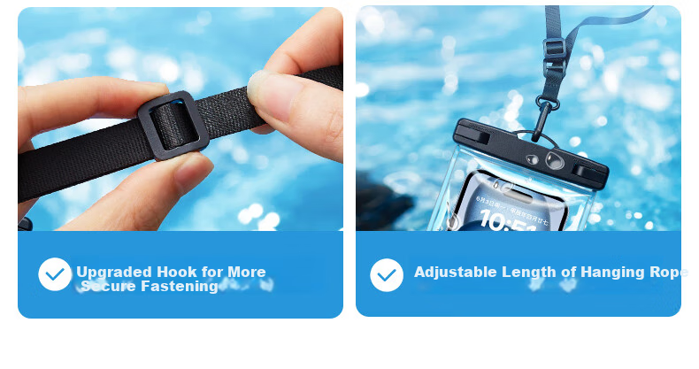 ESR Waterproof Phone Case, Touchscreen Compatible, for Swimming, Rafting, Diving, Delivery Riders, Large Size with Camera, Braided Lanyard, Neck Strap, Dustproof, Rainproof Protective Cover for Hot Springs 14