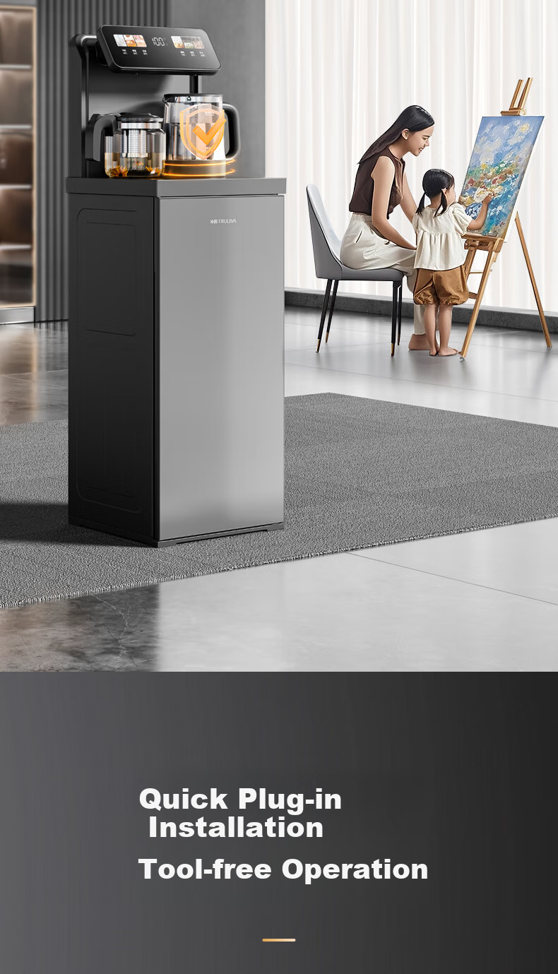 TRULIVA Tea Bar Machine, Water Dispenser for Home Use, Multifunctional Office Floor-Standing Bottom-Loading Water Tank, Fully Automatic Intelligent All-In Kettle, Tea Bar Cabinet, High-End Living Room Model, New for 2026 10