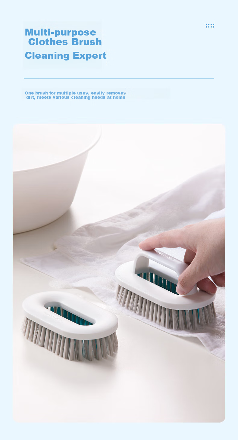 CHAHUA Shoe Brush And Soft Bristle Laundry Brush 2-Piece Set for Home Use, Specialized Cleaning Hard Bristle Brush for Shoes, Long-Handled Scrubbing Brush 5