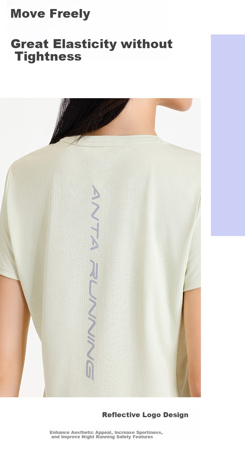 ANTA Quick-Dry T-Shirt | Women's Sports Tee, Summer New Style Breathable Training Running Top, Yoga Fitness Short Sleeve 15