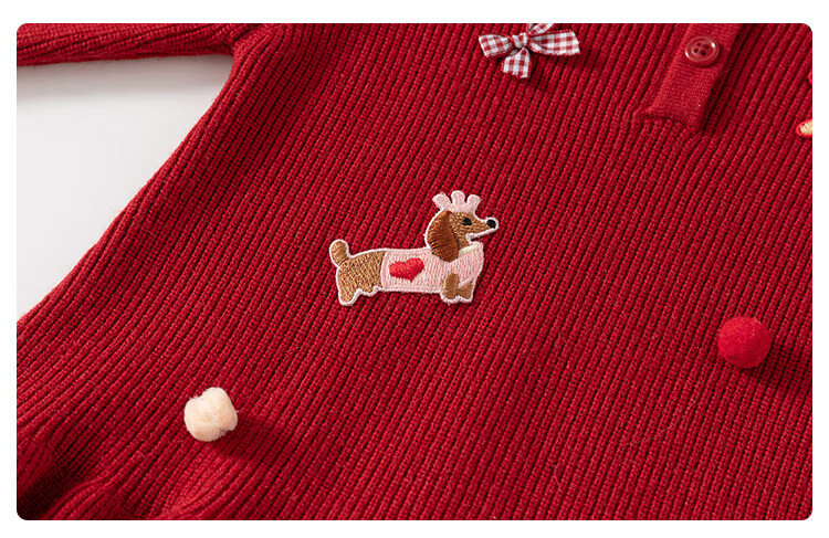 Fanlie Girls Autumn Dress Fashion Knitted Princess Dress Children's Birthday First Birthday Baby Dress Spring and Autumn 2