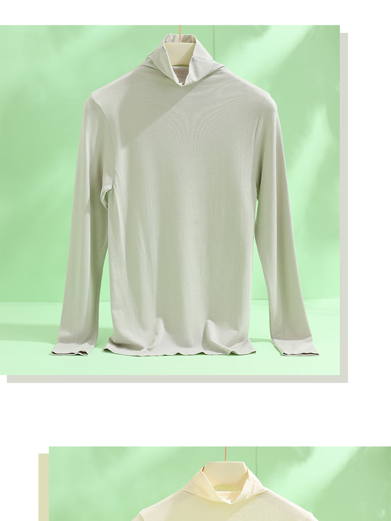 SNOWFLYING Turtleneck Wool Thermal Base Layer Women's Black Long Sleeve Autumn Winter Top 6
