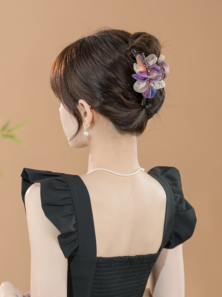 CHIMERA Handmade 3D Gradient Flower Hair Claw Elegant Hair Clip for Women Birthday Gift 1