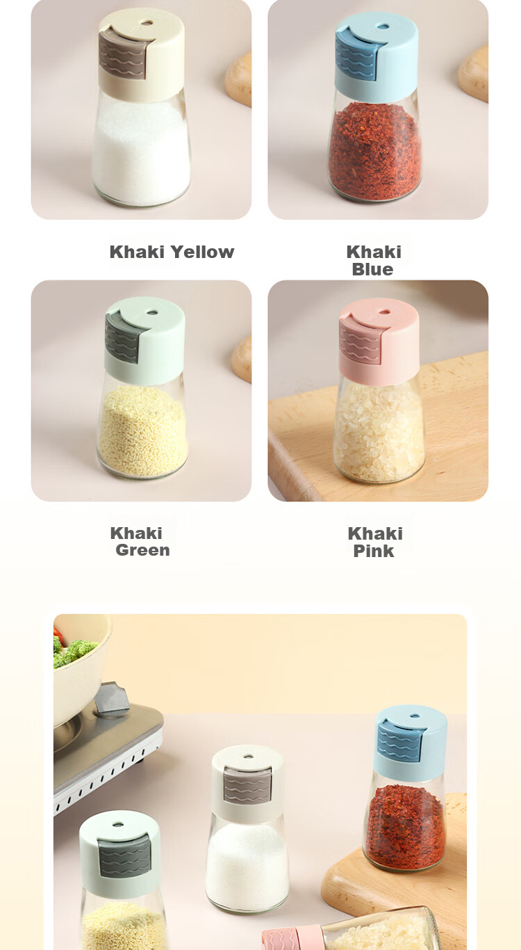 BJ Measuring Salt Bottle, Seasoning Bottle, Spice Jar, Kitchen Controllable And Measurable Salt Container, Sealed Moisture-Proof Salt Control Bottle 4