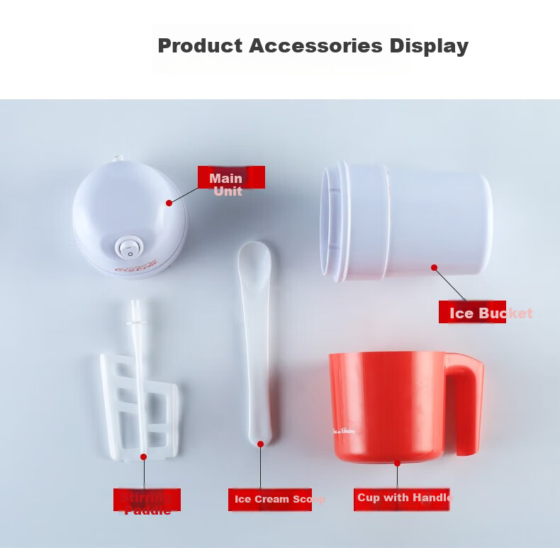 Nostdeqi Electric and Rechargeable Ice Cream Maker Kids' Day Gift Toy Portable Camping Home Small Fully Automatic Ice Cream Machine 14