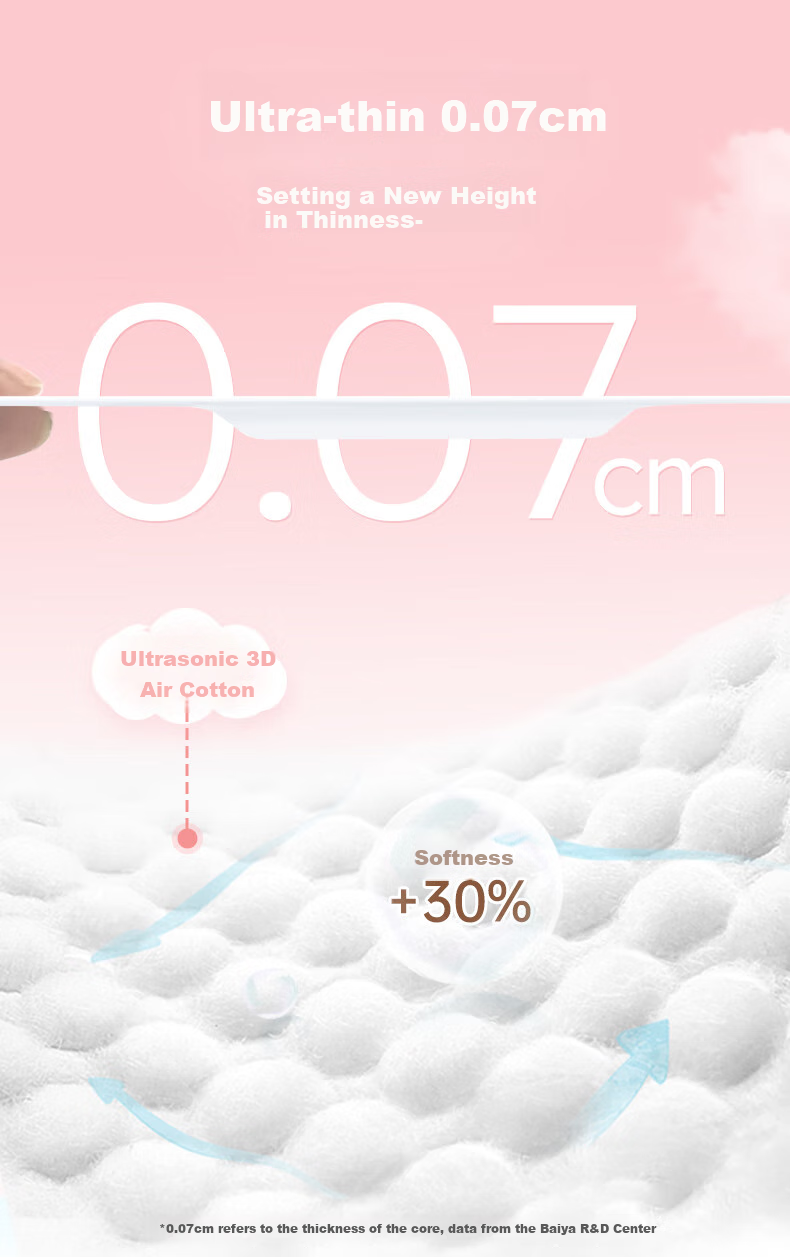 FREEMORE Zhao Lusi Style Sanitary Napkins Comfortable 7-Day Small Pads Daytime 240mm 20 pieces*3 60 pieces 3