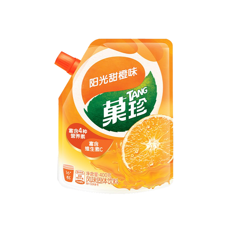菓珍阳光甜橙味 壶嘴装400g果珍维C橙汁冲饮粉 速溶饮料(包装随机)