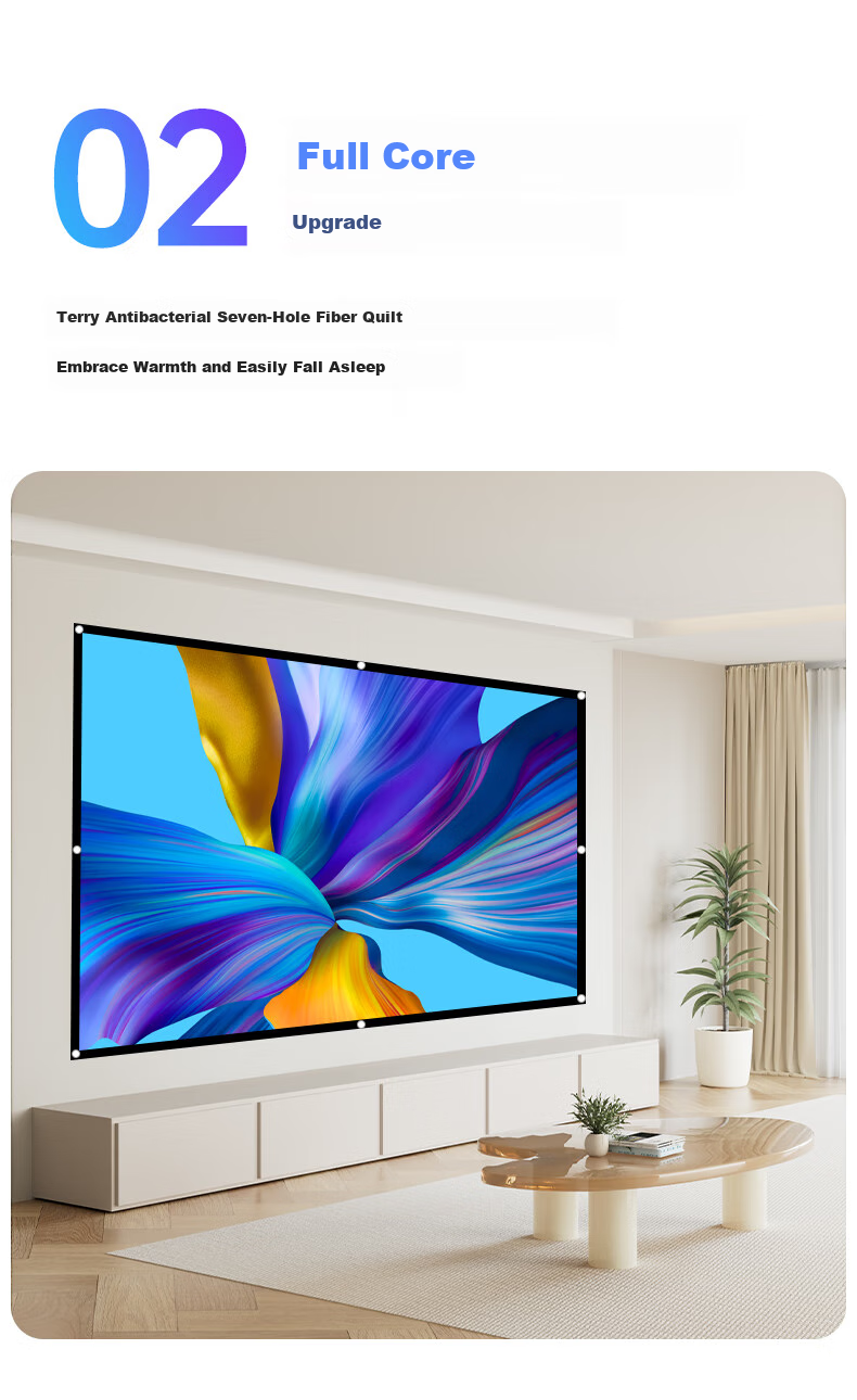 IN&VI Projector Screen 100 Inch 16:9 White Screen with Stand, No-Drill Wall-Mountable, Dual-Use, 4K HD Compatible, Portable, for Office Use, Compatible with XGIMI, JmGO, Dangbei, Xiaomi Projectors 3
