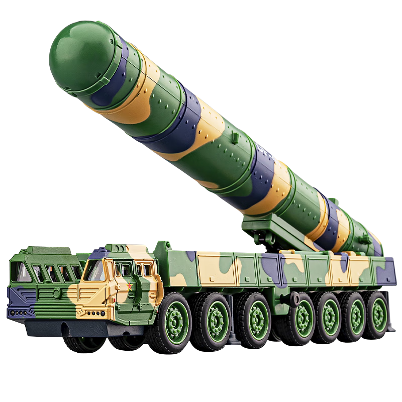 Yixuan Toys Dongfeng-41 Intercontinental Missile Launcher Rocket Transporter Diecast Military Model Car Toy for Boys