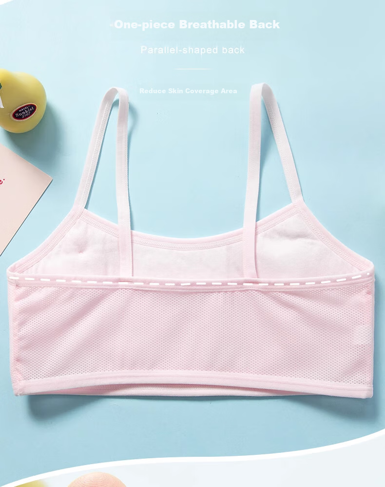 Dingguagua Girls' Underwear, Children's Underwear, Puberty Bra for Elementary School Students Aged 9-12, Girls' Camisole, Thin Summer Style 7