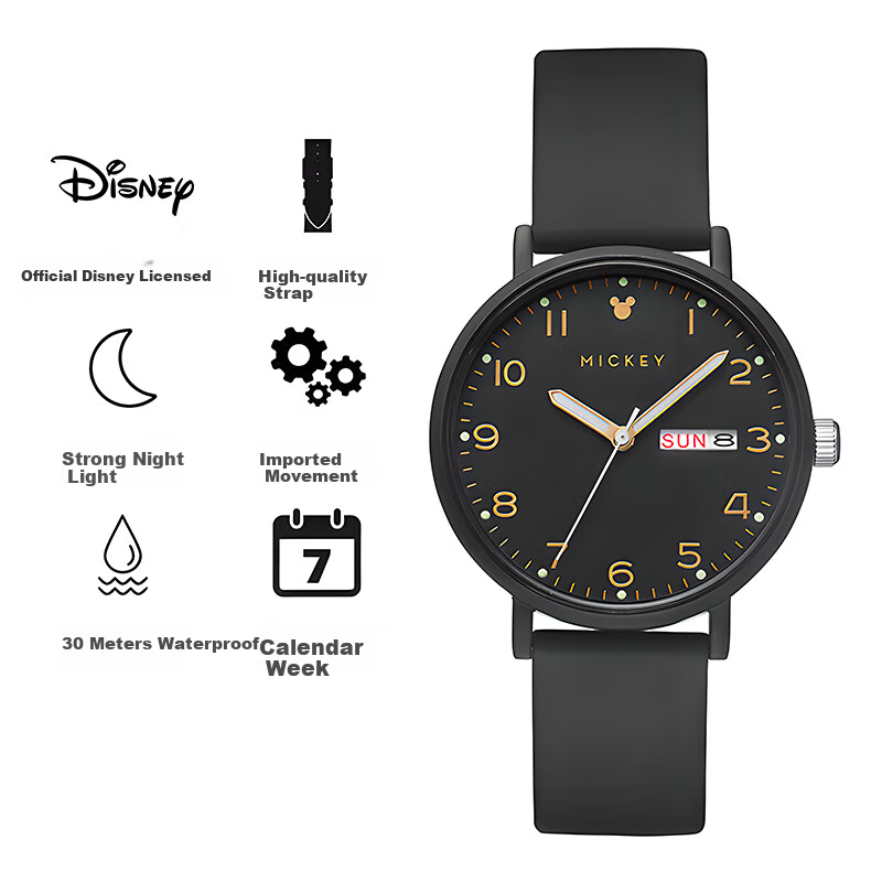 Disney Children's Watch for Boys, Student Wristwatch for Elementary And Middle School Students, Teenagers And High School Freshmen, Back-To Gift