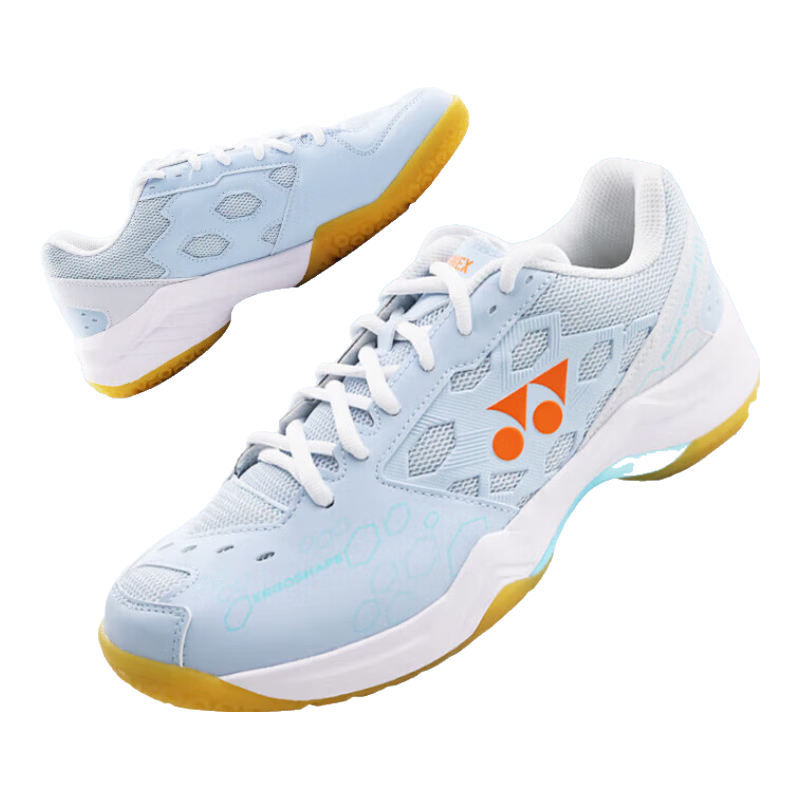 YONEX Badminton Shoes, Men's And Women's Training Models, Breathable And Shock-Absorbing SHB101CR, Light Blue, Size 42