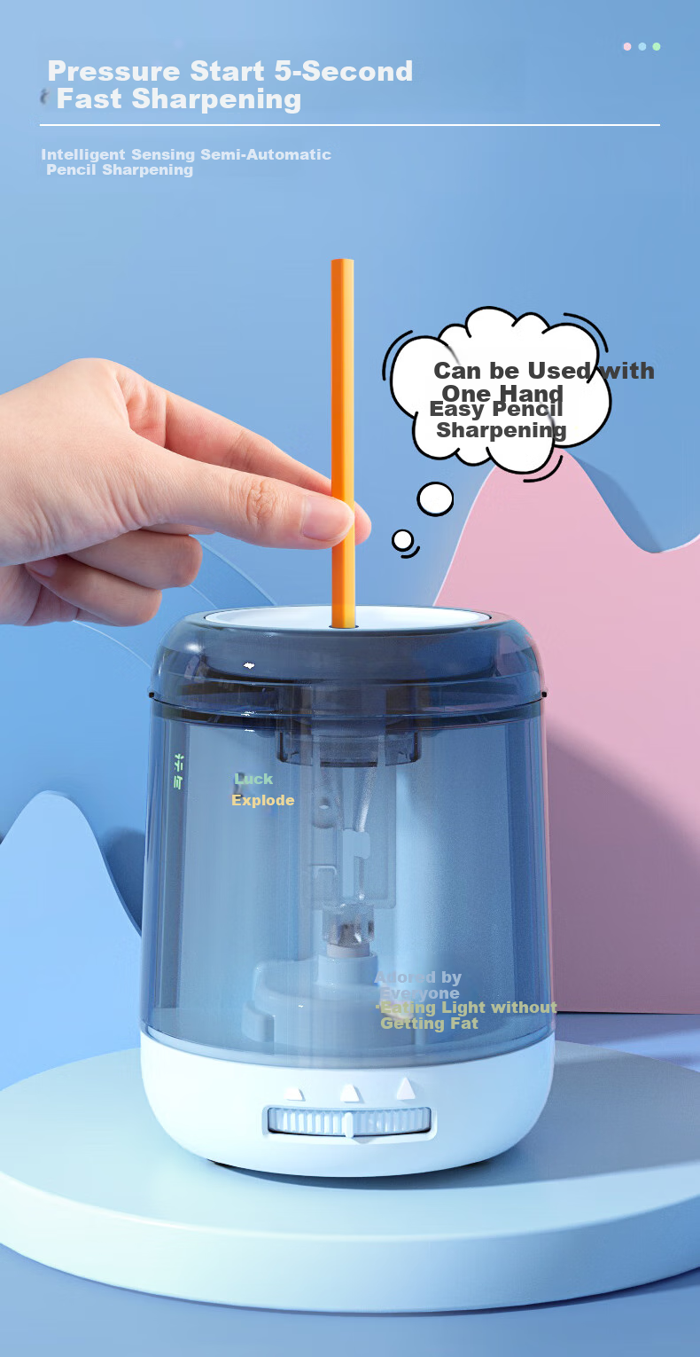 M&G Large-Aperture Fully Automatic Pencil Sharpener, Electric Rotary Pencil Sharpener with Thickened Rod, Automatic Pencil Sharpener for Elementary School Students, Back-To Stationery 10