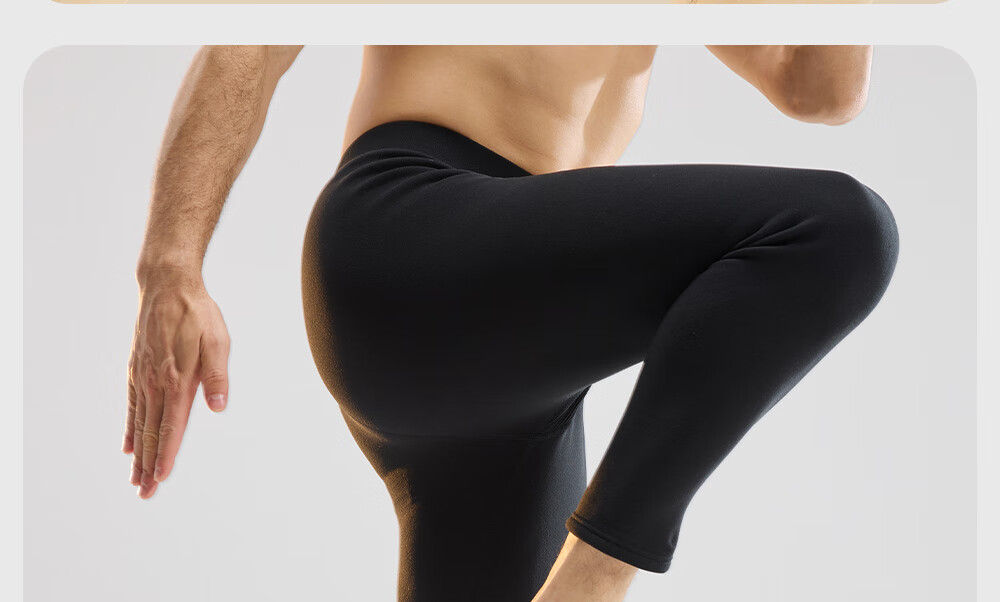 Modal Men's Thickened Thermal Pants with 100% Wool Patches, Wool and Silk Blend Autumn Winter Base Layer Cotton Wool Pants 16
