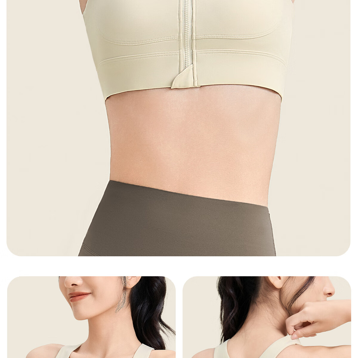 361° Sports Bra Shock Absorption High-Intensity Front Zipper Plus Size Yoga Bra Fitness Anti-Sagging Yoga Tank Top 24
