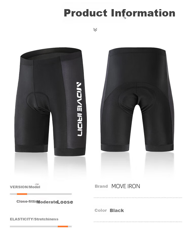 Move Iron Cycling Shorts with Foam Padded Seat for Men And Women, Mountain Bike And Road Bike Gear Accessories, Size L 4