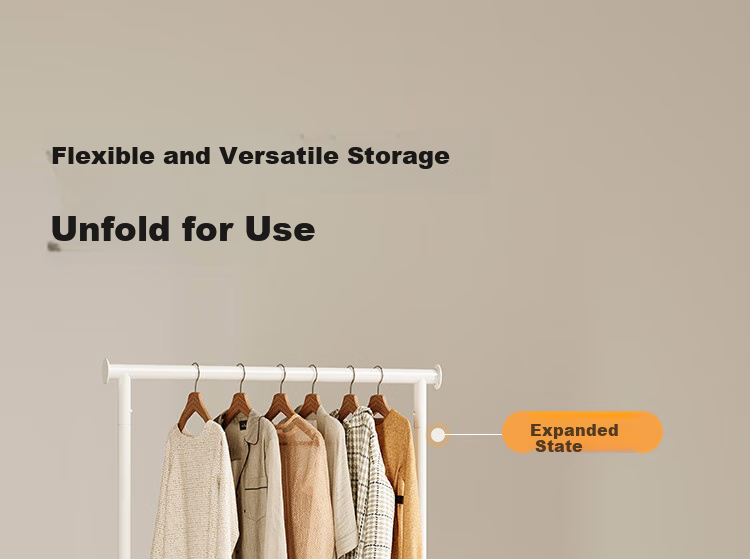 Yicainianhua Foldable Clothes Drying Rack, No Installation Required, Floor-Standing Clothes Hanger for Bedroom, Balcony Clothesline, Quilt And Garment Drying Stand 2215 3