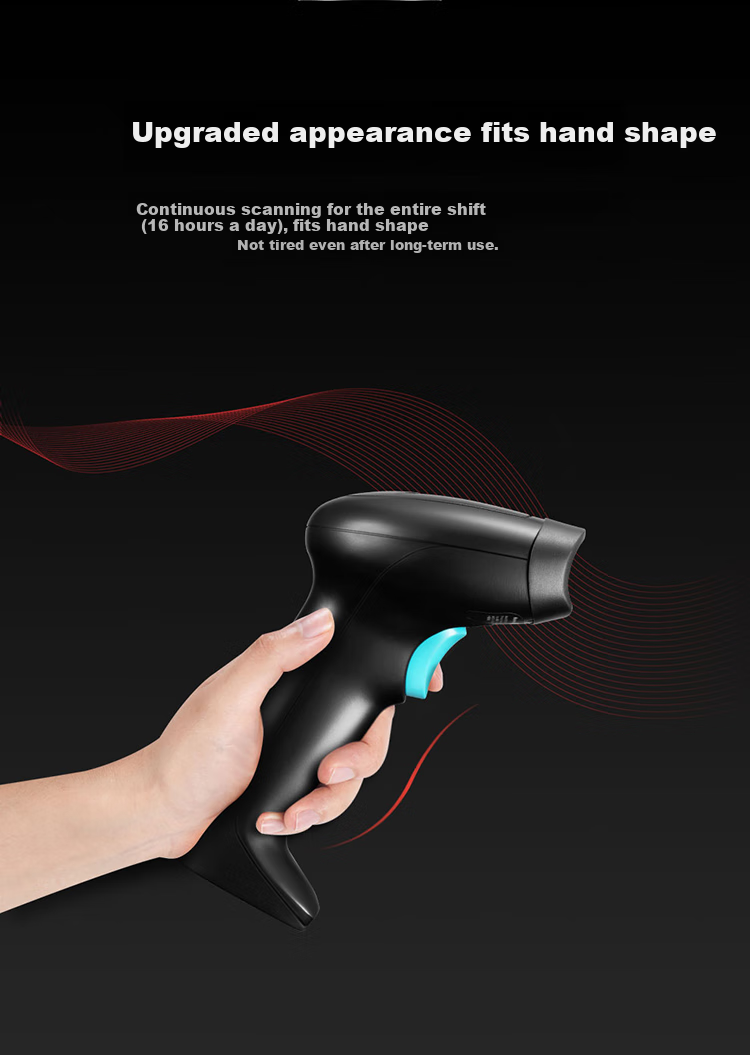 Honeywell Wireless Barcode Scanner, Barcode, 1D Barcode Scanner, Warehouse And Supermarket Barcode Scanner, Plug And Play, with Base OH3503 Black 8