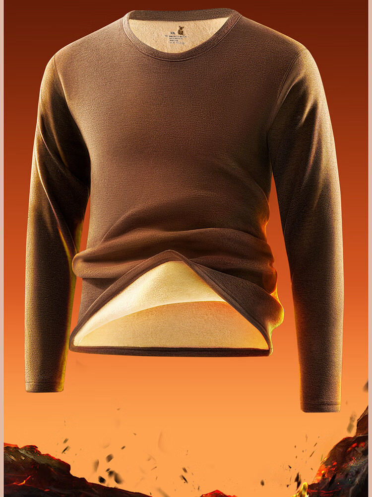 Modal 400g Thermal Underwear Set for Men Wool Silk Double Thick Fleece Heated Winter Set 1