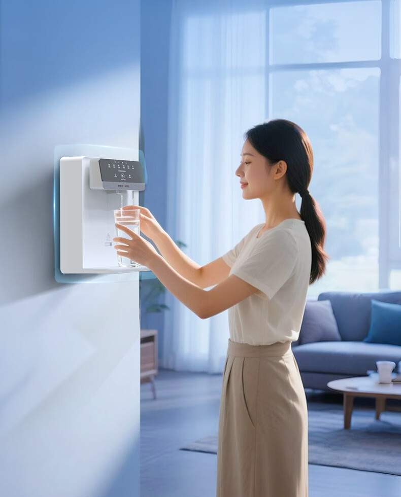 Angel Wall-Mounted Instant Hot Direct Drinking Water Integrated Purifier Companion Full Flow Adapter Ultra-Thin Home Six-Level Temperature Control Quantitative Water Dispensing Y3617BK-G 6